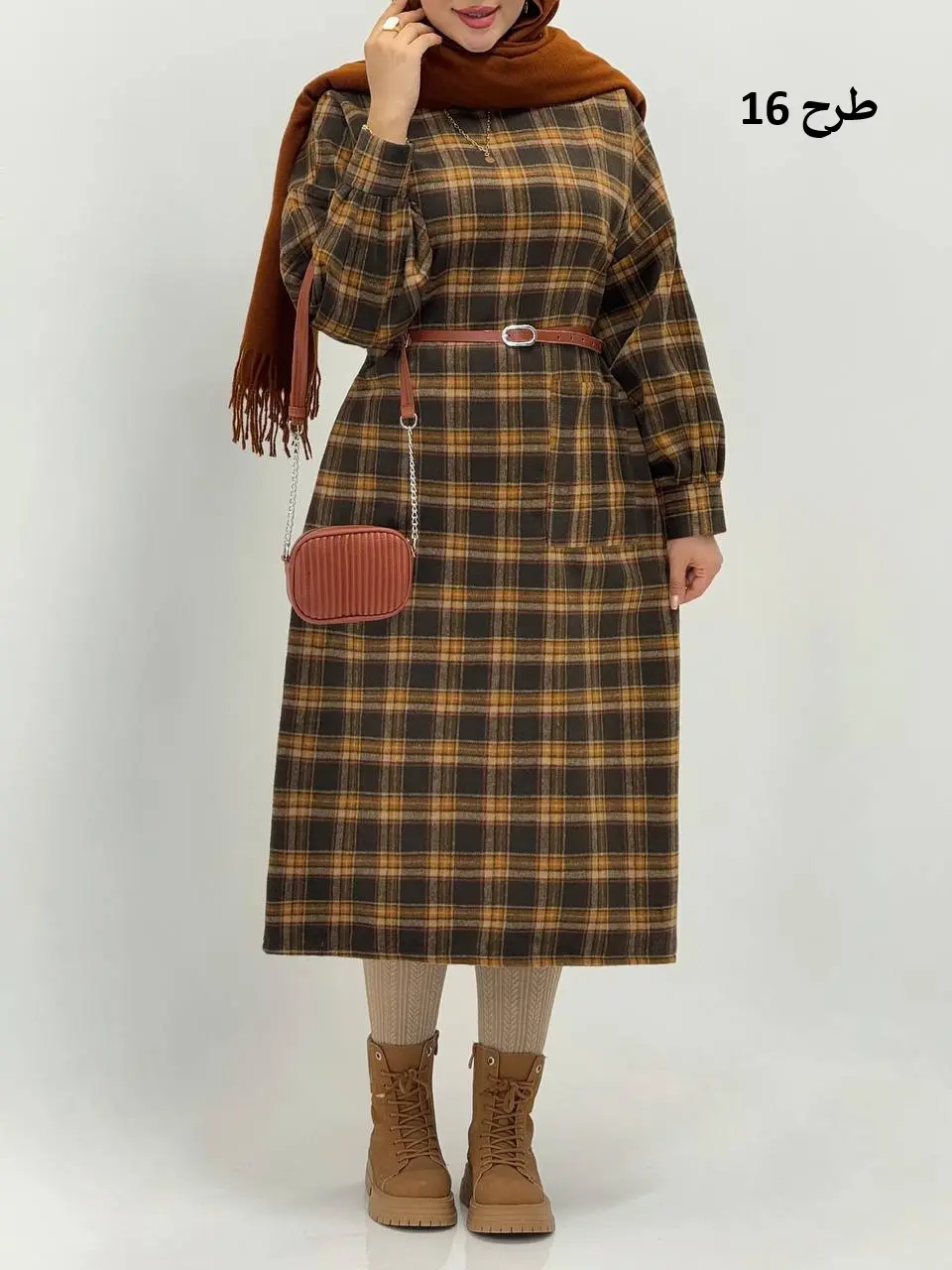 3593-کفتان چهارخونه پشمی